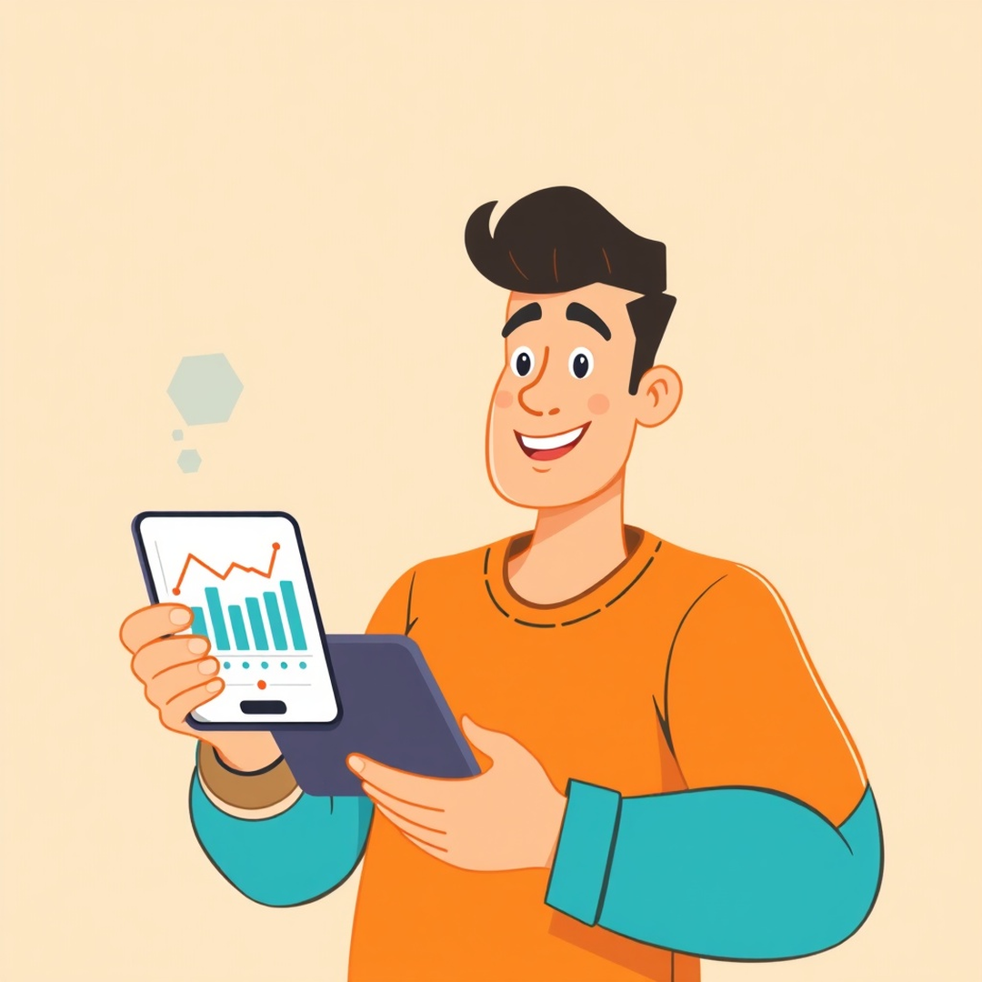 Illustratie: data en voortgang in de app